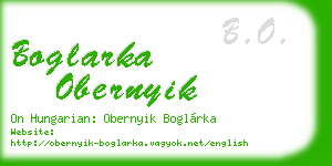boglarka obernyik business card